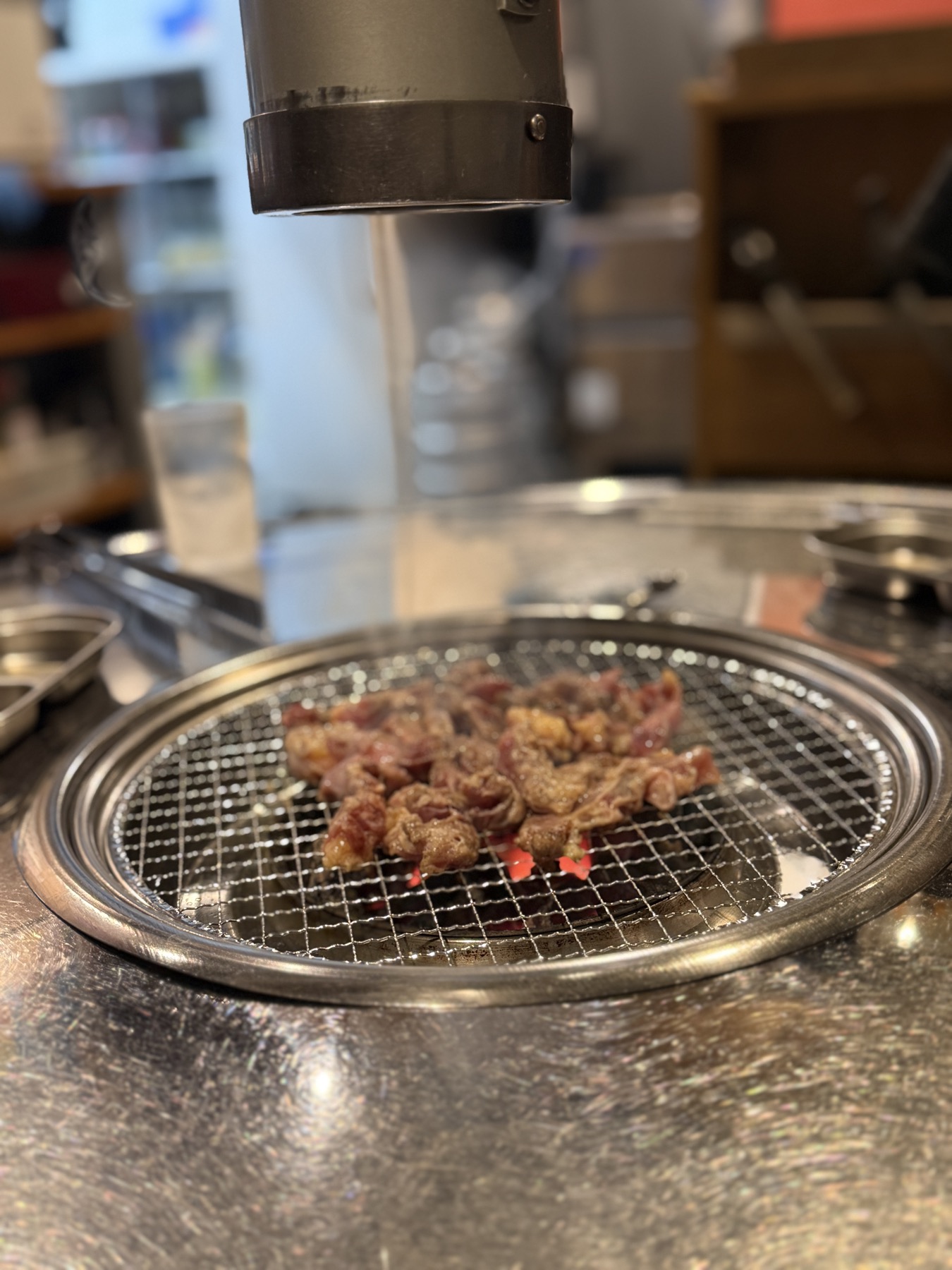 炭火で焼く